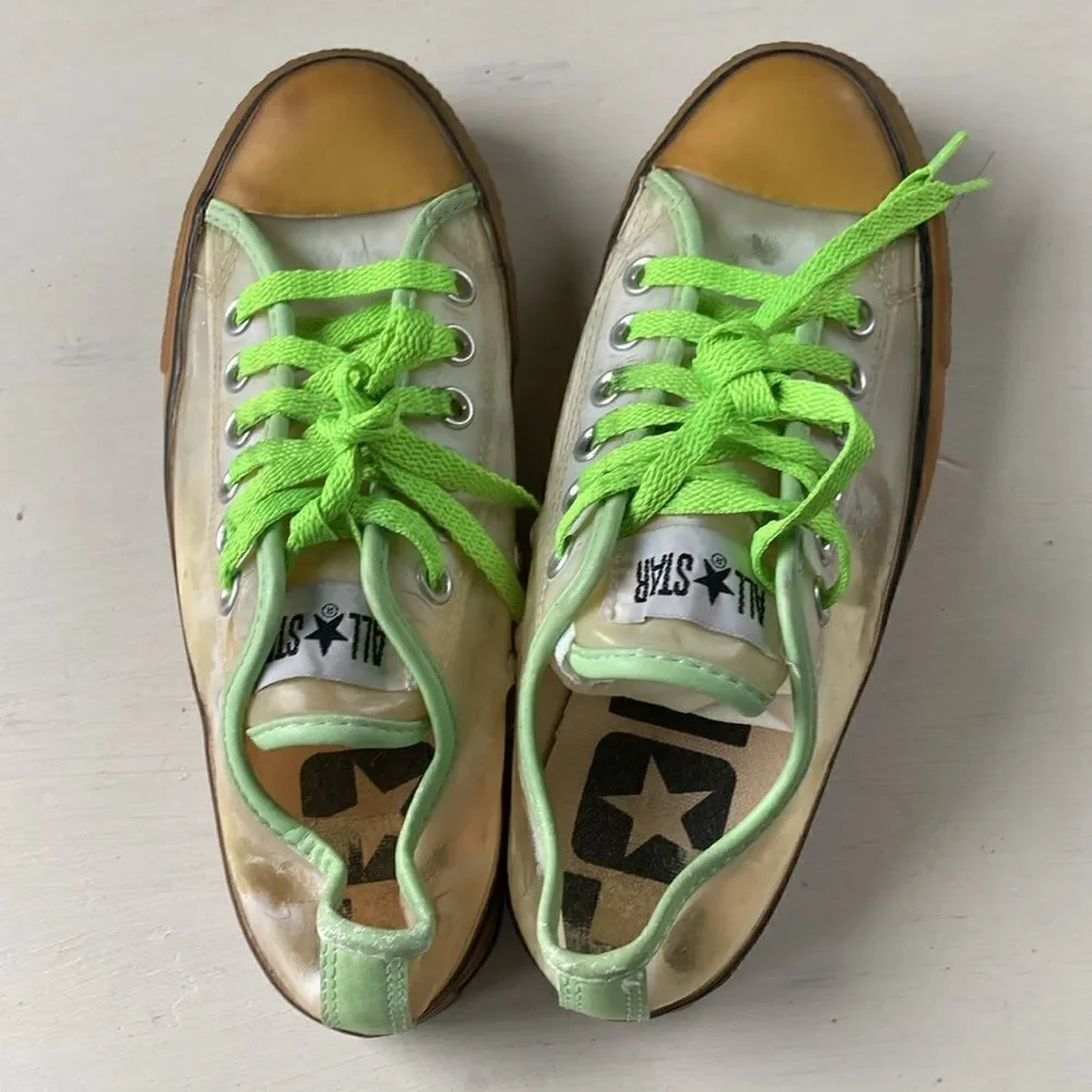 Converse Chuck Taylor Transparent Glow In The Dark Low Top Lace Up Sneakers Sz 5